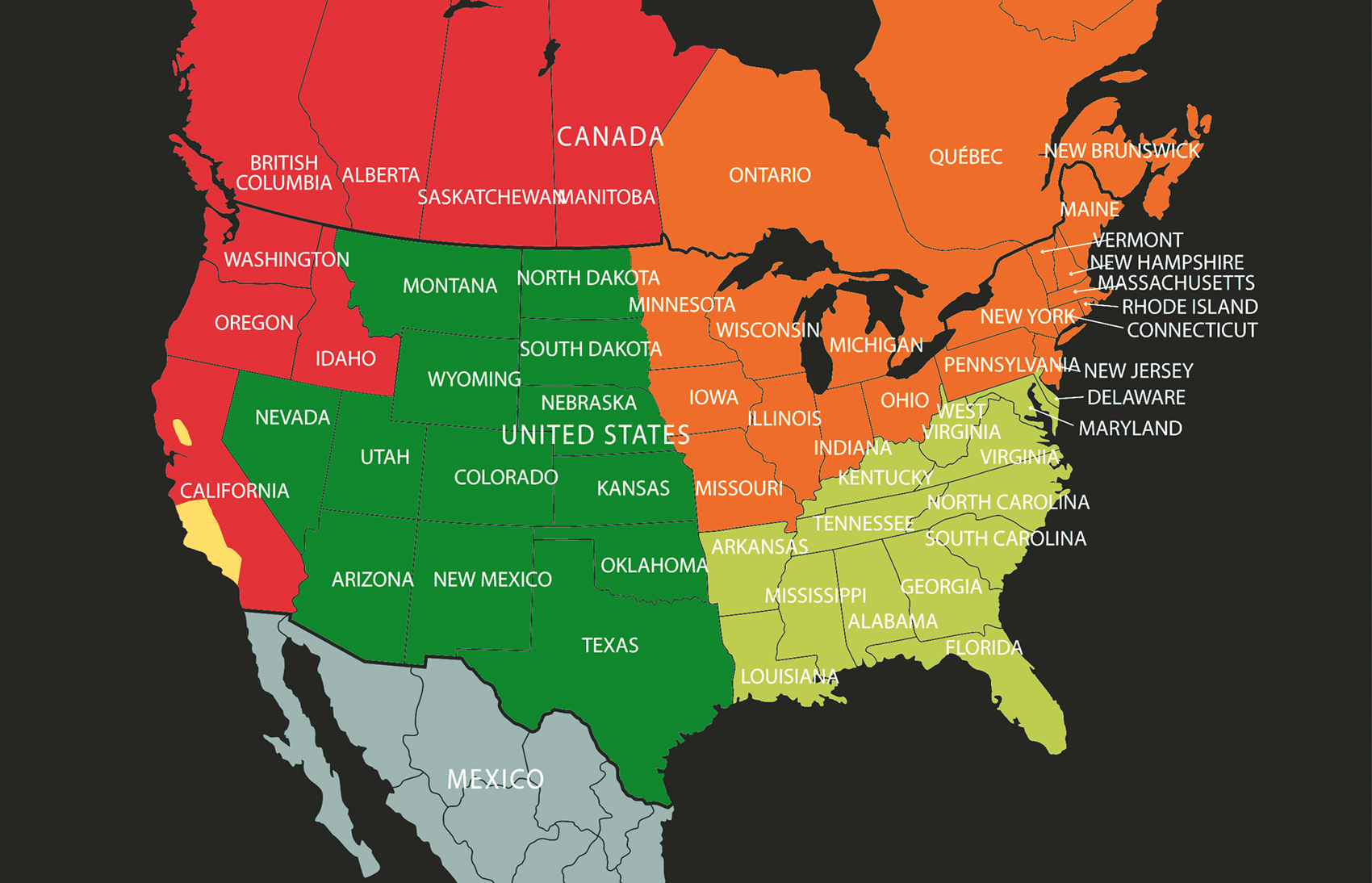 Canton Cooperage | Sales Territory Map